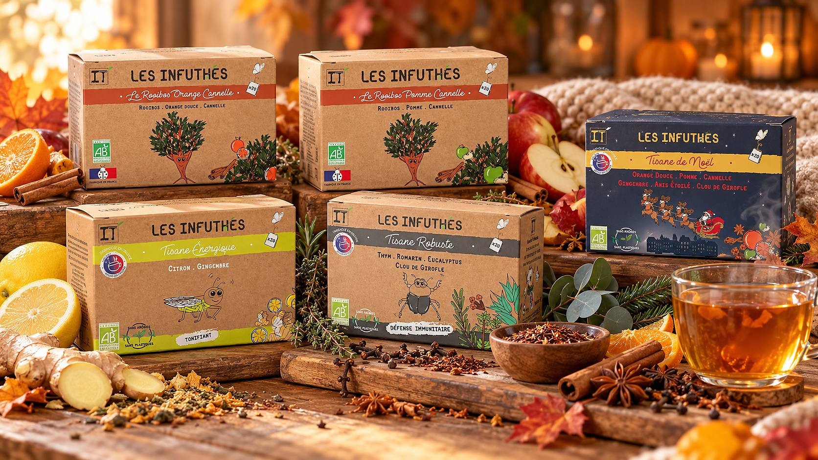 Infusions d’automne : 5 recettes bio sans arômes ajoutés à découvrir